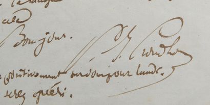 null Pierre-Joseph PROUDHON (1809-1865).

Lettre autographe signée et datée du 26...