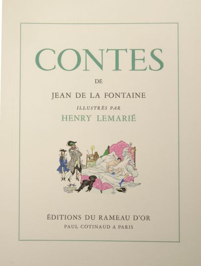 null LA FONTAINE (Jean de). Contes. Paris, Éditions du rameau d'or, s.d. [1955]....