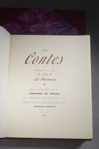 null LA FONTAINE (Jean de). Contes et nouvelles . 2 volumes in-4, illustrated with...