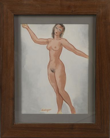 null Louis TOUCHAGUES (1893-1974). 

Female nude.

Gouache signed at the bottom center....