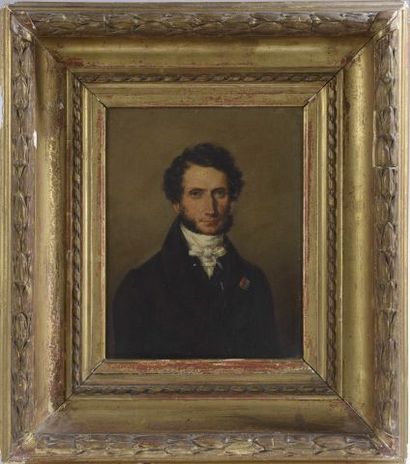 null École de la première moitié du XIXe siècle.

Portrait d'homme aux yeux clairs...