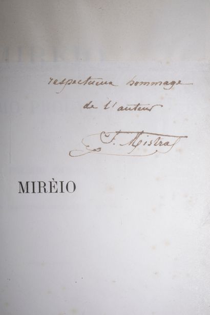 null MISTRAL (Frédéric), 

Mireio. Avignon, Roumanille, 1859. In-8, édition originale...