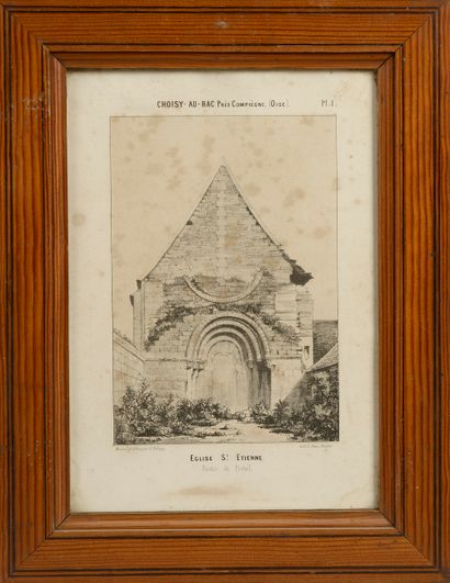 null Suite de dix gravures du XIXe siècle représentant notamment des vues de la...