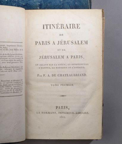 null CHATEAUBRIAND (François-René de). Itinéraire de Paris à Jérusalem et de Jérusalem...