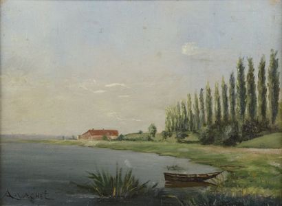 A. VACHET (XXth century). 

Landscape with...