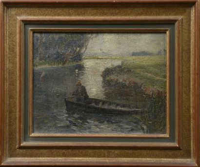 null Georges said Geo MARESTE (1875-1940).

Angler in the Poitevin marsh.

Oil on...