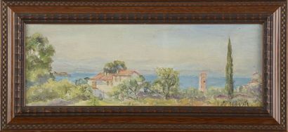 null Sophie de ROBERTY LA CERDA (XXth century).

Mediterranean landscape.

Oil on...