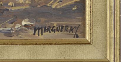 null Michel MARGUERAY (né en 1938).

Poules et coq.

Huile sur toile signée en bas...