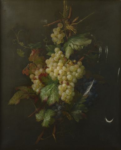 null A. BRUN (XIXth-XXth century).

White and black grapes.

Oil on canvas signed...