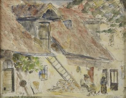 Daniel DOUROUZE (1874-1923).

The farm.

Watercolor...