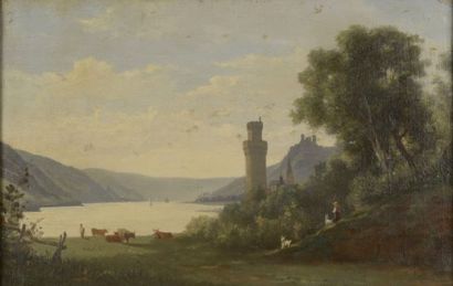 School of the 19th century. 
Landscape with...