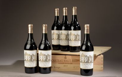 null 6 bouteilles Château HAUT-BRION, 1° cru Pessac-Léognan 2013 caisse bois