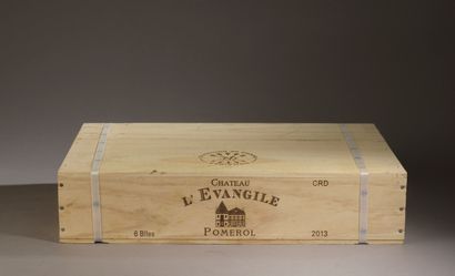null 6 bouteilles Château L'ÉVANGILE, Pomerol 2013 (caisse bois cerclée)