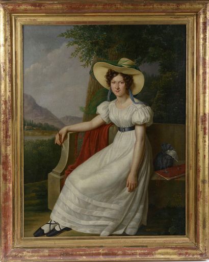 null Alexandre BALLY (Paris, 1764 - Marseille, 1835).

Portrait de femme assise sur...