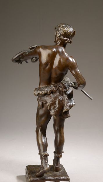 null Eugène MARIOTON (Paris, 1857-1933).

"Fascinator".

Bronze à patine brune titré...