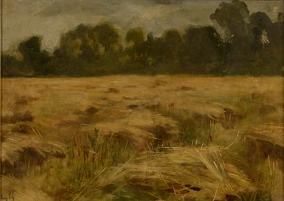 null Eugène THIRION (Paris, 1839 - Paris, 1910). 

Field of wheat. 

Oil on canvas...