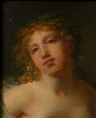 null Attributed to Jacques Antoine VALLIN (Paris, 1760-1831).

Bacchante with bare...