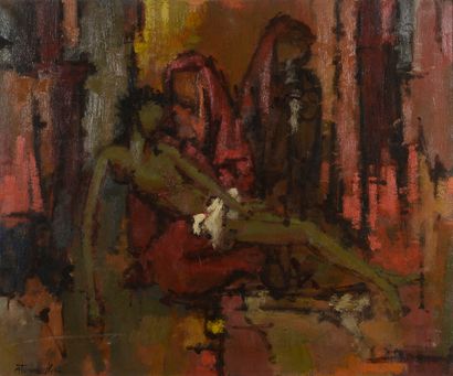 null Alex TOMASZYK (Saint-Benoît de Carmaux, 1928 - 2021).

"Pieta".

Oil on canvas...