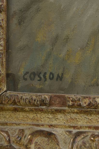 null Marcel COSSON (Bordeaux, 1878 - Paris, 1956).

Le foyer de l'opéra.

Huile sur...