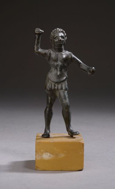 
Bronze statuette representing a warrior...