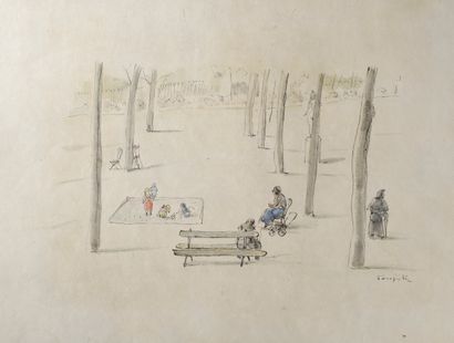 null 
Tsuguharu FOUJITA (Japon, Edogama, 1886 - Suisse, Zurich, 1968).




Le jardin...