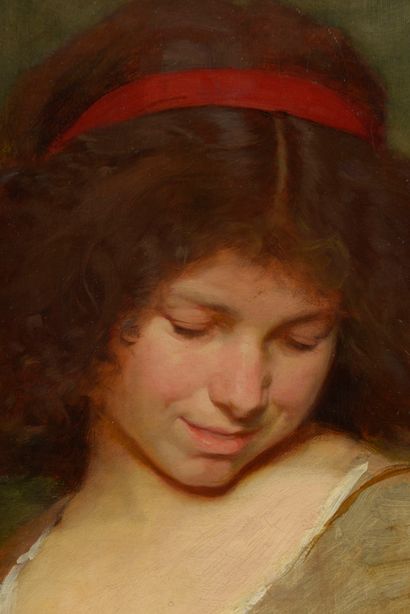 null Franz Xaver SIMM (Vienne, 1853 - Munich, 1918).

Portrait.

Huile sur toile...