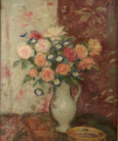 null Georges D'ESPAGNAT (Melun, 1870 - Paris, 1950).

Nature morte aux roses.

Huile...
