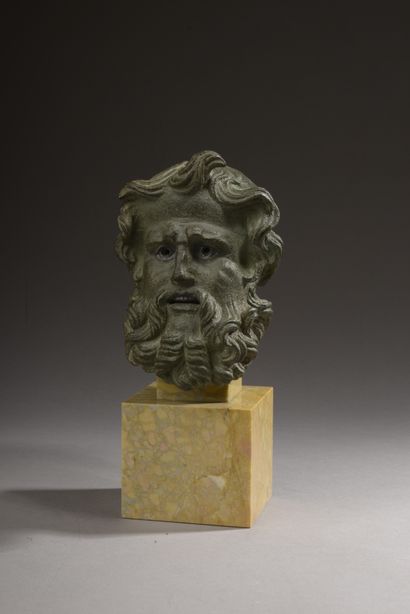 
Head of a bearded deity (Poseidon or triton?)...