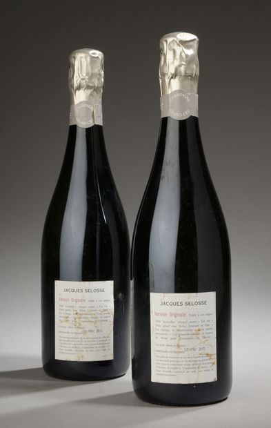 null 2 bouteilles CHAMPAGNE "V.O.", Jacques Selosse (Grand Cru Blanc de Blancs, et,...