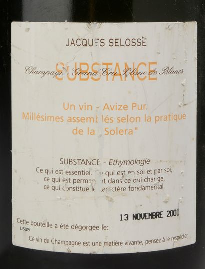 null 1 bottle CHAMPAGNE "Substance", Jacques Selosse (Grand Cru Blanc de Blancs,...