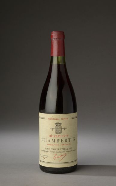 1 bouteille CHAMBERTIN, L. Trapet 1978 (