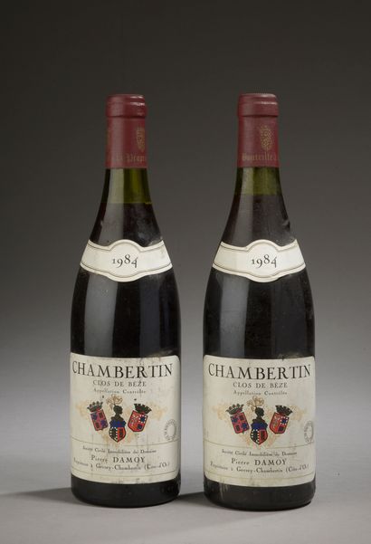 null 2 bouteilles CHAMBERTIN, "Clos de Bèze", Pierre Damoy 1984 (et, 1 J)