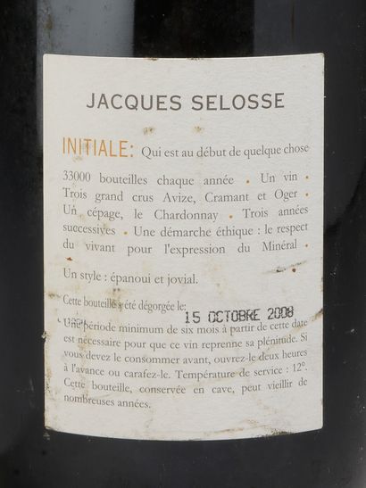 null 1 bottle CHAMPAGNE "Initial", Jacques Selosse (Grand Cru Blanc de Blancs, and,...