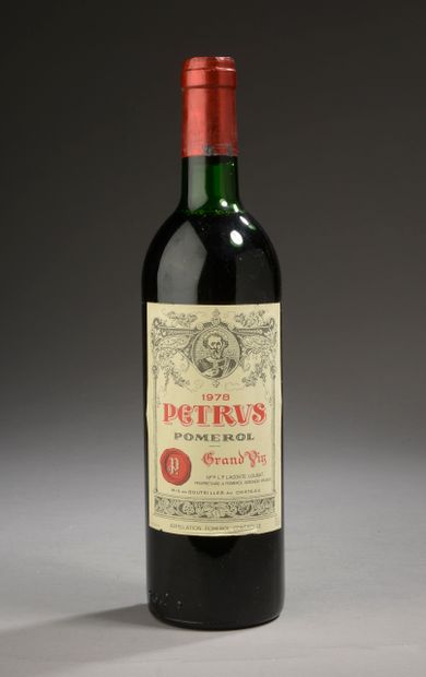 null 1 bouteille PETRUS, Pomerol 1978 (etlt, ela, capsule légèrement tachée et abîmée,...