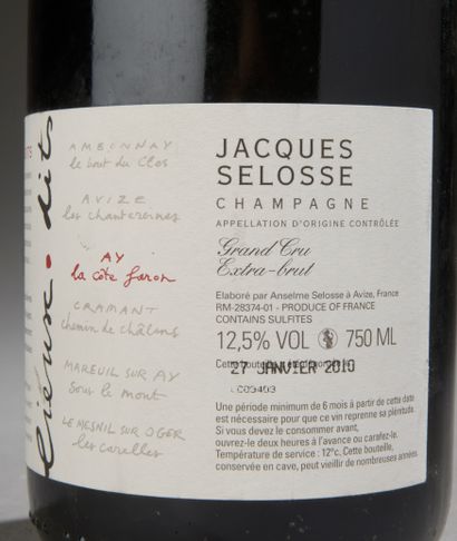 null 1 bouteille CHAMPAGNE "Lieux-dits", Jacques Selosse (Aÿ La Côte Faron, Grand...