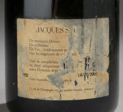 null 1 bouteille CHAMPAGNE "Grand Cru Blanc de Blancs", Jacques Selosse 1992 (dégorgée...