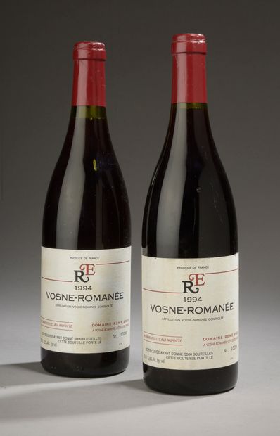 2 bouteilles VOSNE-ROMANÉE Dom. René Engel...