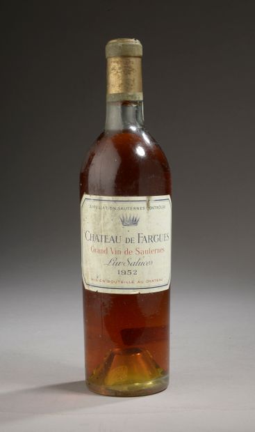 1 bottle Château DE FARGUES Sauternes 1952...