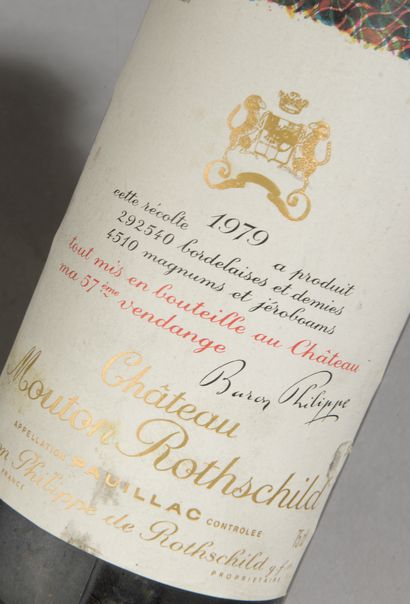 null 1 bouteille Château MOUTON-ROTHSCHILD, 1° cru Pauillac 1979 (et, ela, J)