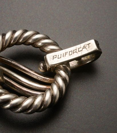 null PUIFORCAT.

Silver bracelet 925 thousandths with large circular links tosadés,...