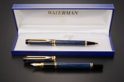 null WATERMAN "Rapsody Blue".

Set de deux stylos comprenant un stylo plume "Idéal...