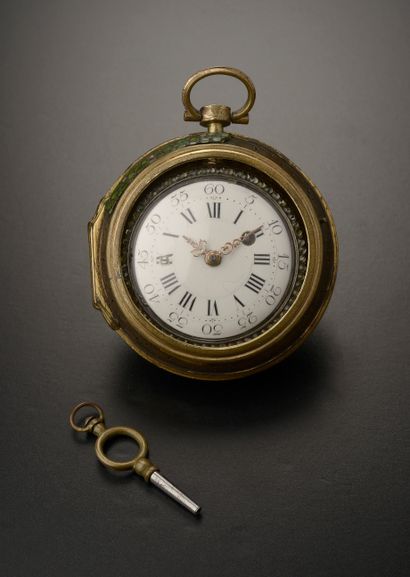null 
BERAIL in Carcassonne
Late 18th century
Gilt metal watch with striking. Hinged...