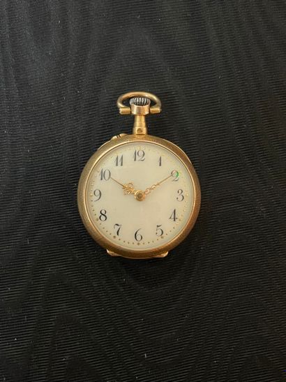 null LE COULTRE Cie.

18k yellow gold pocket watch, the white enameled dial applied...