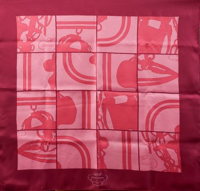 null HERMÈS "In disorder". 

Silk square in shades of roses and plums (stains).

Accompanied...