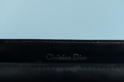 null CHRISTIAN DIOR "Lady Perla".

Large handbag in black smooth leather with two...