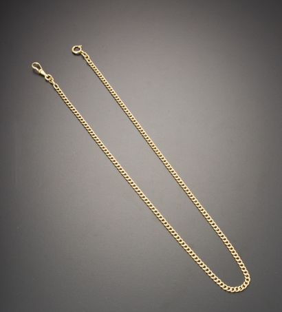 null Watch chain in 18k yellow gold with a curb chain, a spring clasp and a lobster...