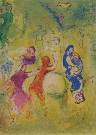 null Marc CHAGALL (1887-1985).

Nuptial Feast in the Cave of the Nymphs. Plate of...
