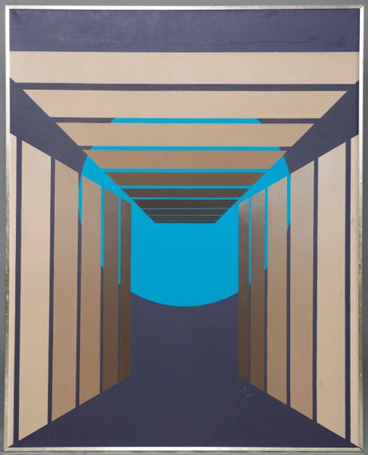 null Bernard JARDEL (1932-1984).

« Composition ».

Acrylique sur toile signée,...