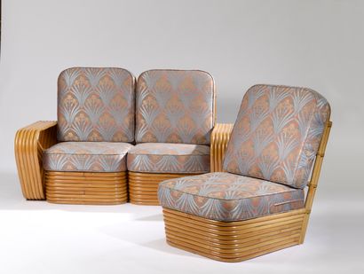 null Paul Théodore FRANKL (1886-1958).

Sofa with flat back and wide trapezoidal...