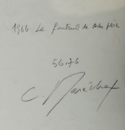 null Claude MARÉCHAL (1925-2009).

"Le fauteuil de mon père".

Gouache signée et...
